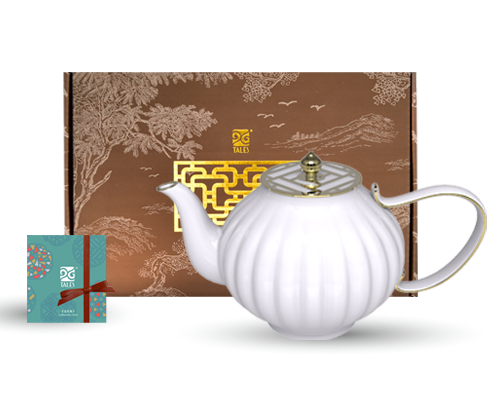 花窗舞影-西式茶壺-金英雅菊